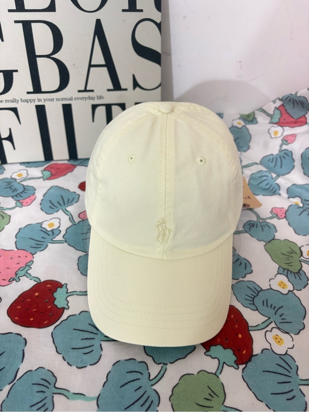 Polo by Ralph Lauren Pale Yellow Cotton Baseball Cap